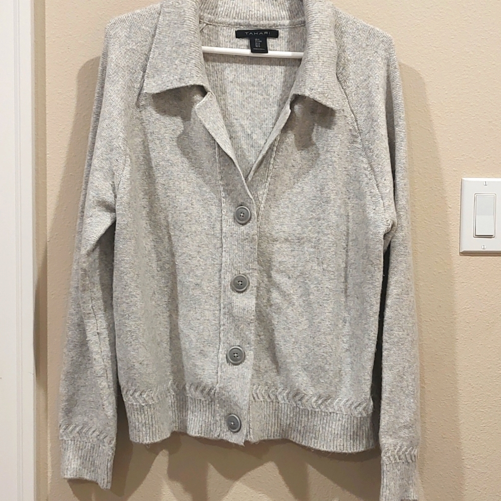 Tahari ButtonUp Cardigan